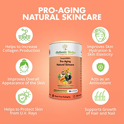 Vegan Collagen Boosting Natural Plant-based Skincare, Vitamins for Healthy Skin with Antioxidants Authentic BioticsBuy Supplements Australia