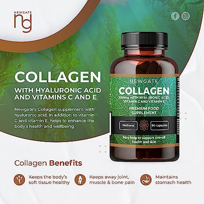 Newgate Labs Marine Collagen 350mg with Hyaluronic Acid, Vitamin C & Vitamin E Newgate LabsBuy Supplements Australia