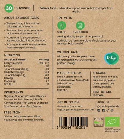 Rheal Balance Tonic 150g | 30 Servings | for Your Daily Balance with Superfoods RhealBuy Supplements Australia