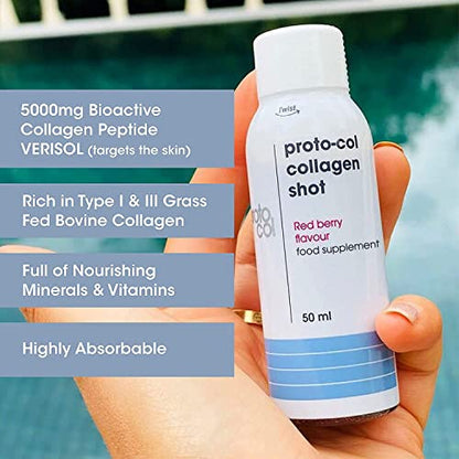 Proto-col, Women’s Liquid Collagen Drink, 10 Shots of Type 1 and 3 Collagen for Body Proto-ColBuy Supplements Australia