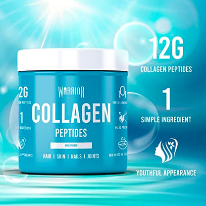Warrior Collagen Peptides - Collagen Powder - 180g - Made from Premium Bovine Hydrolysed Collagen WarriorBuy Supplements Australia