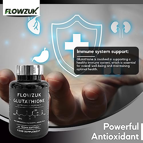 Glutathione Supplements Ultra High Strength 60 Easy to Swallow softgels with Added Vitamin C and Collagen FLOWZUKBuy Supplements Australia