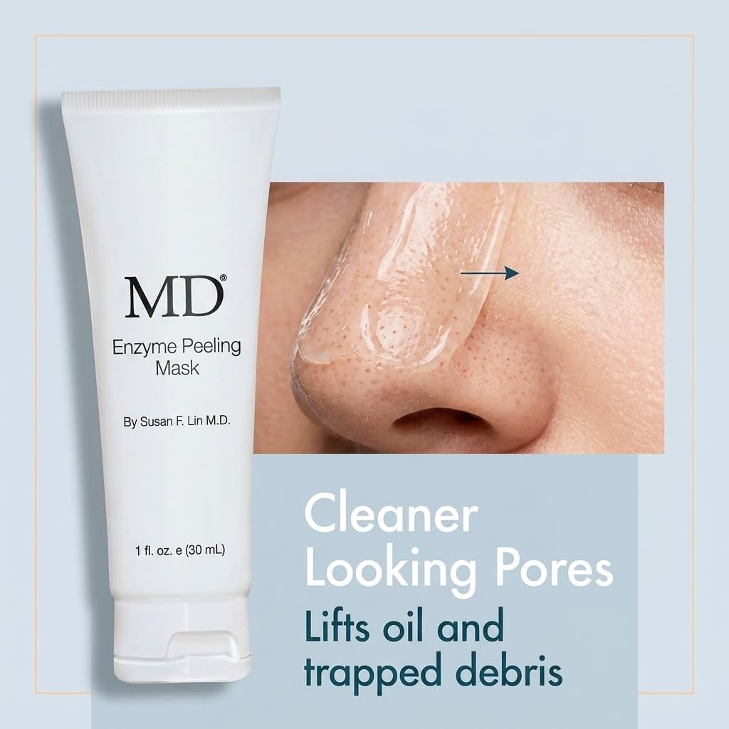 MD Enzyme Peeling Mask for Sensitive Skin - Gentle Exfoliating Gel with Papaya & Pineapple Enzymes - Professional Brightening Peel-Off Mask for Clear Pores and Smooth Texture - 30mL MD buy supplements Au