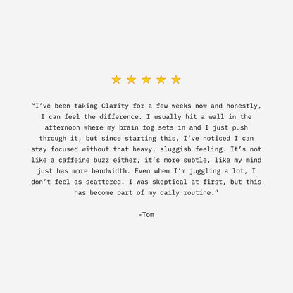 Mikra Clarity Nootropic Focus Drink Mix - Daily Cognitive & Calm Support Formula with Citicoline, Lion’s Mane & L-Theanine - Calm Drink Mix & Focus Aid for Energy and Clarity - 14 Single-Serve Sachets MikraBuy Supplements Australia
