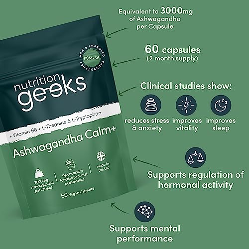 Ashwagandha KSM 66 Complex - 3000mg Enhanced with Amino Acids & Vitamin B6 Nutrition GeeksBuy Supplements Australia