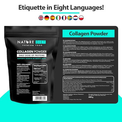 Nature Diet - Collagen Powder 600 g | Hydrolysate | Unflavored | Collagen Peptides | Source of Protein Nature DietBuy Supplements Australia