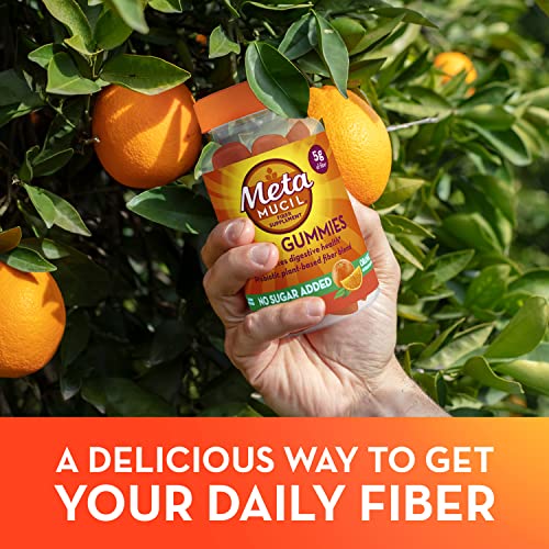Metamucil Daily Fiber Gummies, Orange Flavored, No Sugar Added, 5g Prebiotic Plant MetamucilBuy Supplements Australia
