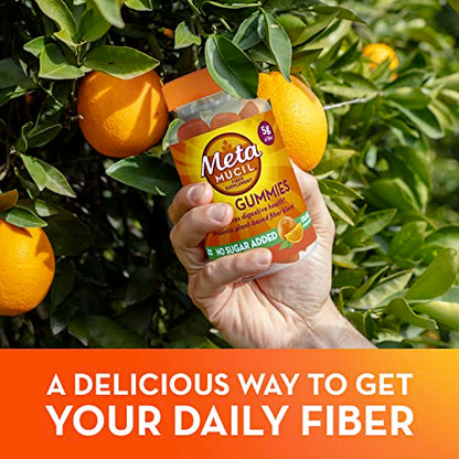 Metamucil Daily Fiber Gummies, Orange Flavored, No Sugar Added, 5g Prebiotic Plant MetamucilBuy Supplements Australia