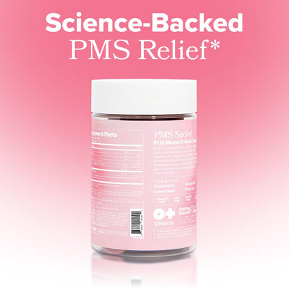 O Positiv FLO PMS Gummies for Women - Proactive PMS Relief - Targets Hormonal Breakouts, Bloating, Cramps, & Mood Swings with Chasteberry O Positiv canada supplements