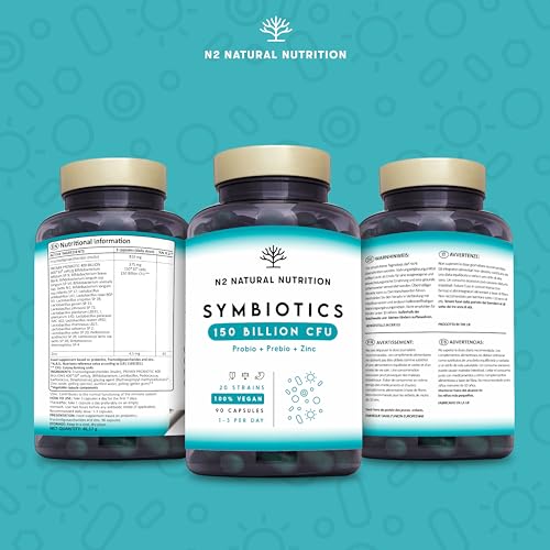 Probiotics 150 Billion CFU - 20 Strains with Prebiotics & Zinc. Highest Concentration N2 Natural NutritionBuy Supplements Australia