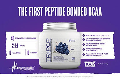 Metabolic Nutrition - TRIPEP - Tri-Peptide Branch Chain Amino Acid, BCAA Powder Metabolic NutritionBuy Supplements Australia