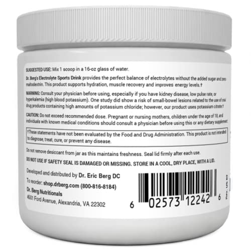 Dr. Berg's Electrolyte Sports Drink - Sugar Free Electrolyte Powder - No Maltodextrin Dr. Berg NutritionalsBuy Supplements Australia