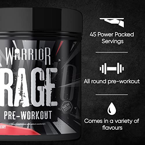 Warrior, Rage - Pre-workout Powder - 392g - Energy Drink Supplement with Vitamin C WarriorBuy Supplements Australia