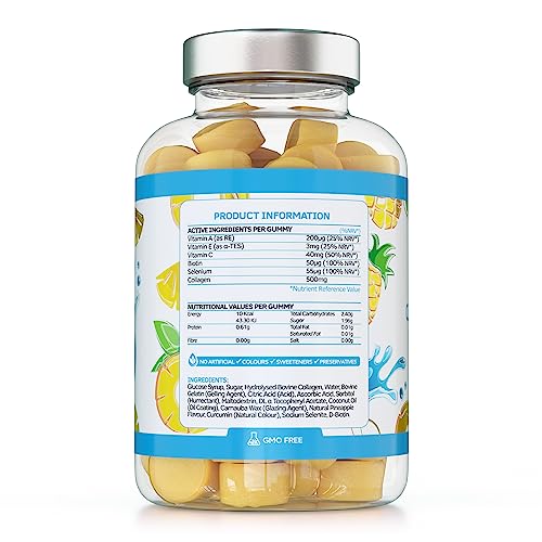 Collagen Complex - 90 Natural Pineapple Flavour Chewable Yummy Gummies swiss bioenergeticsBuy Supplements Australia