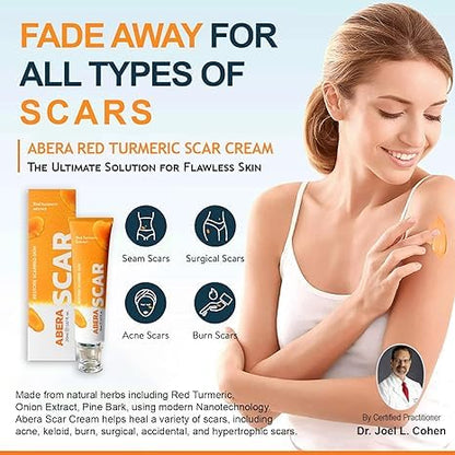 ABERA Scar Removal Cream for Women and Men - Rapid Repair of New Old Scars, Spots, Burns All Natural Treatment with Vitamin E, Alanine, Collagen (1 Box + 3 Eye Patch) ABERABuy Supplements Australia