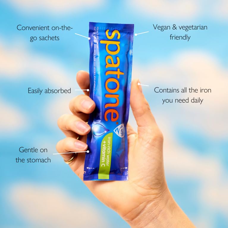 Spatone Natural Liquid Iron Supplement, Apple Flavour With Vitamin C (28 Sachets) SpatoneBuy Supplements Australia