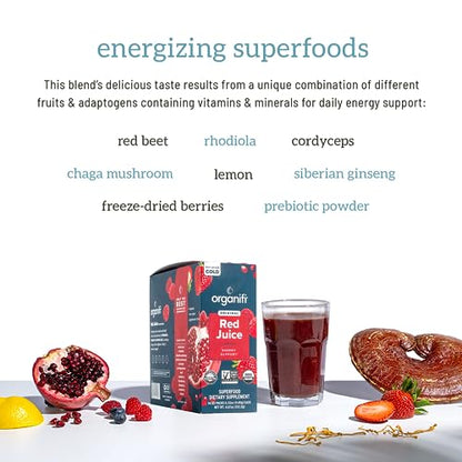Organifi Red Juice - Vegan Energy Powder - Berry-Flavored Adaptogen Drink - Caffeine OrganifiBuy Supplements Australia