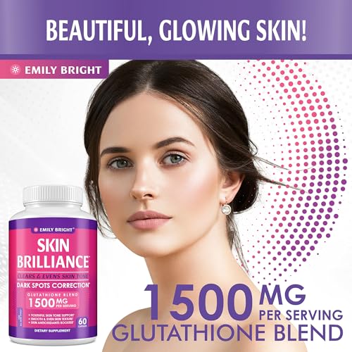 Glutathione Capsules - 1,500mcg Glutathione Supplement - Skin Tone Enhancer - Targets Emily Bright INCBuy Supplements Australia