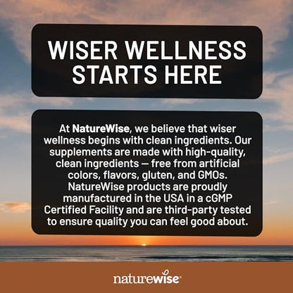 NatureWise Ashwagandha for Stress - With KSM-66 Extract, GABA, L-Theanine, Rhodiola Rosea - Herbal Mood & Sleep Support - Vegan, Non-GMO, Gluten-Free - 60 Capsules[1-Month Supply] NatureWiseBuy Supplements Australia
