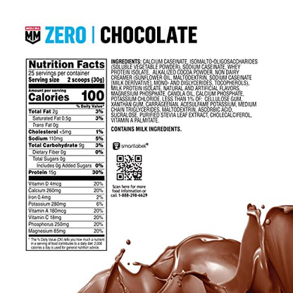 Muscle Milk ZERO, 100 Calorie Protein Powder, Chocolate, 15g Protein, 1.65 Pound Muscle MilkBuy Supplements Australia
