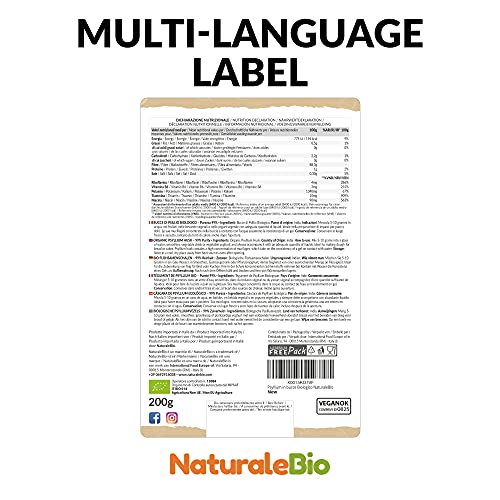 Organic Psyllium Husk - 99% Purity - 200g. Pure & Natural Psyllium Seed Husks NaturaleBioBuy Supplements Australia