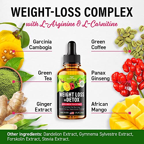 Weight Loss Drops Natural Detox Made in USA - Diet Drops for Fat Loss - Effective Appetite FQQFBuy Supplements Australia
