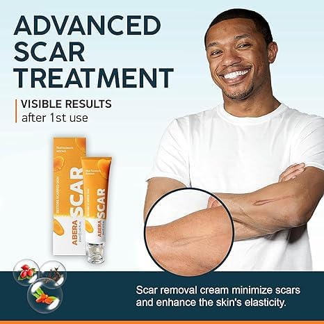 ABERA Scar Removal Cream for Women and Men - Rapid Repair of New Old Scars, Spots, Burns All Natural Treatment with Vitamin E, Alanine, Collagen (1 Box + 3 Eye Patch) ABERABuy Supplements Australia