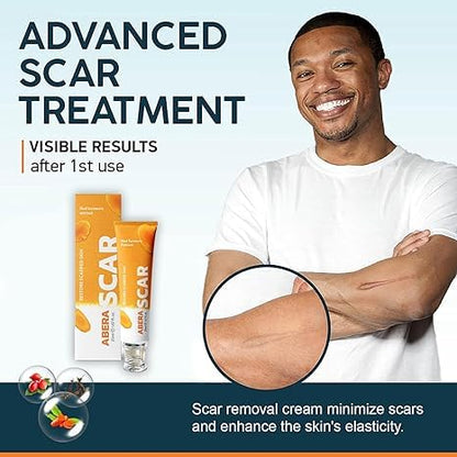 ABERA Scar Removal Cream for Women and Men - Rapid Repair of New Old Scars, Spots, Burns All Natural Treatment with Vitamin E, Alanine, Collagen (1 Box + 3 Eye Patch) ABERABuy Supplements Australia