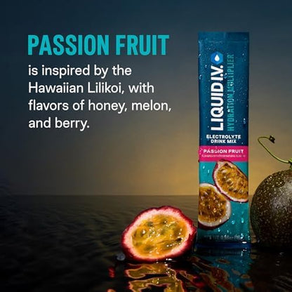 Liquid I.V.® Hydration Multiplier - Passion Fruit | Electrolyte Powder Drink Mix | 1 Pack (10 Servings) Liquid I.V.Buy Supplements Australia