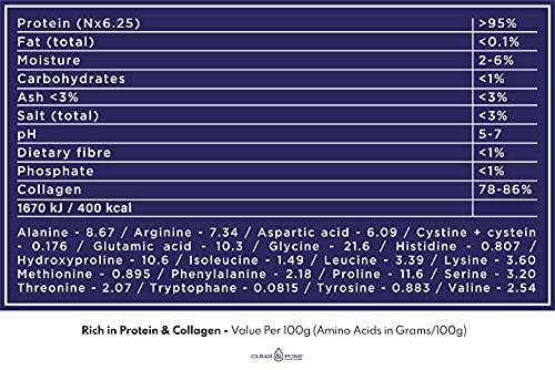 Clean & Pure Collagen Powder, Lab Tested Bovine Peptides with No or Zero Growth Hormones, Pesticides or Vet Meds - 400g Lean CaffeineBuy Supplements Australia