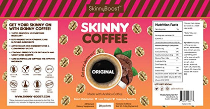 Skinny Boost Skinny Coffee- (Unflavored) Instant Sticks Made with Arabica Coffee, Garcinia SkinnyBoostBuy Supplements Australia