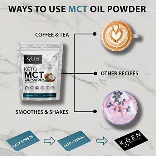 Keto MCT Oil Powder Pure Coconut MCT Keto Coffee Creamer | Premium Quality C8 Easily Absorbed & Digested - Ideal for Paleo & Vegan Diets K GEN ketogenic enhancementBuy Supplements Australia