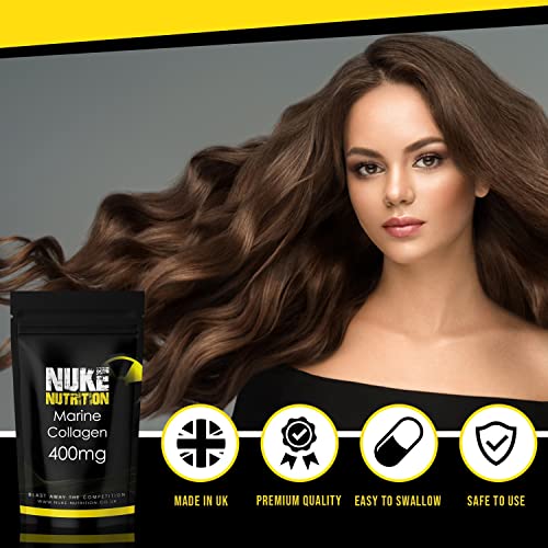 Nuke Nutrition Marine Collagen Capsules - 400mg - 60 Capsules - High Strength Collagen Nuke NutritionBuy Supplements Australia