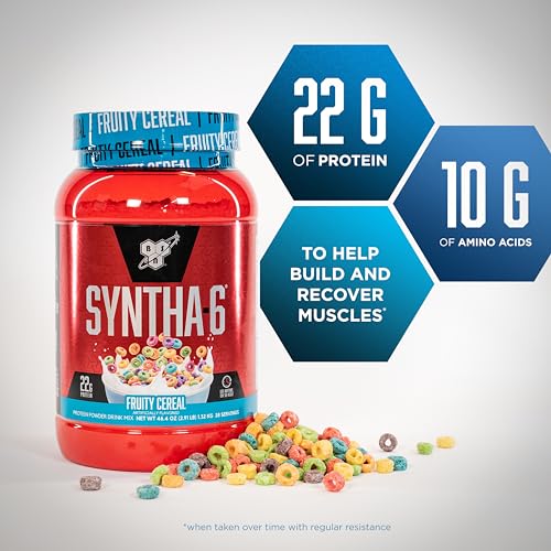 BSN SYNTHA-6 Whey Protein Powder with Micellar Casein, Milk Isolate, Fruity Cereal BSNBuy Supplements Australia