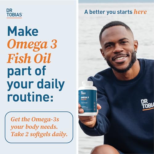 Dr. Tobias Omega-3 Fish Oil, Triple Strength, Supports Brain & Heart Health, 2000 mg Dr. TobiasBuy Supplements Australia