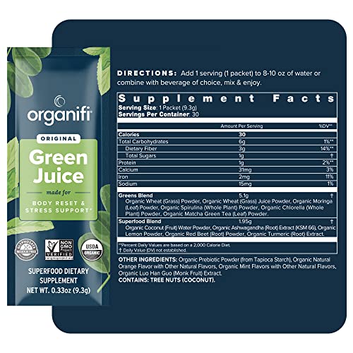 Organifi: GO Packs - Green Juice - Organic Superfood Supplement Powder - 30 Count OrganifiBuy Supplements Australia