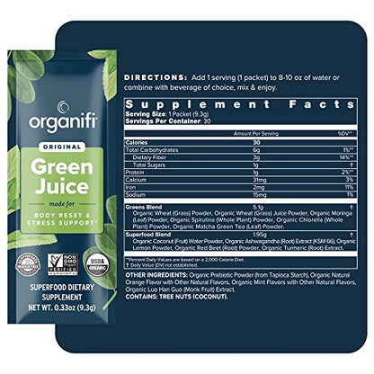 Organifi: GO Packs - Green Juice - Organic Superfood Supplement Powder - 30 Count OrganifiBuy Supplements Australia