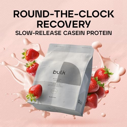 Bulk Micellar Casein Protein Powder, Protein Shake, Strawberry, 500 g, Packaging May Vary BulkBuy Supplements Australia