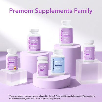Premom Inositol Plus - 2000mg Myo-Inositol & 50mg D-Chiro Inositol, CoQ10, Folate & Vitamin D3-40:1 Ratio - Supports Hormonal Balance, Ovarian & Reproductive Health - 30 Day Supply PremomBuy Supplements Australia