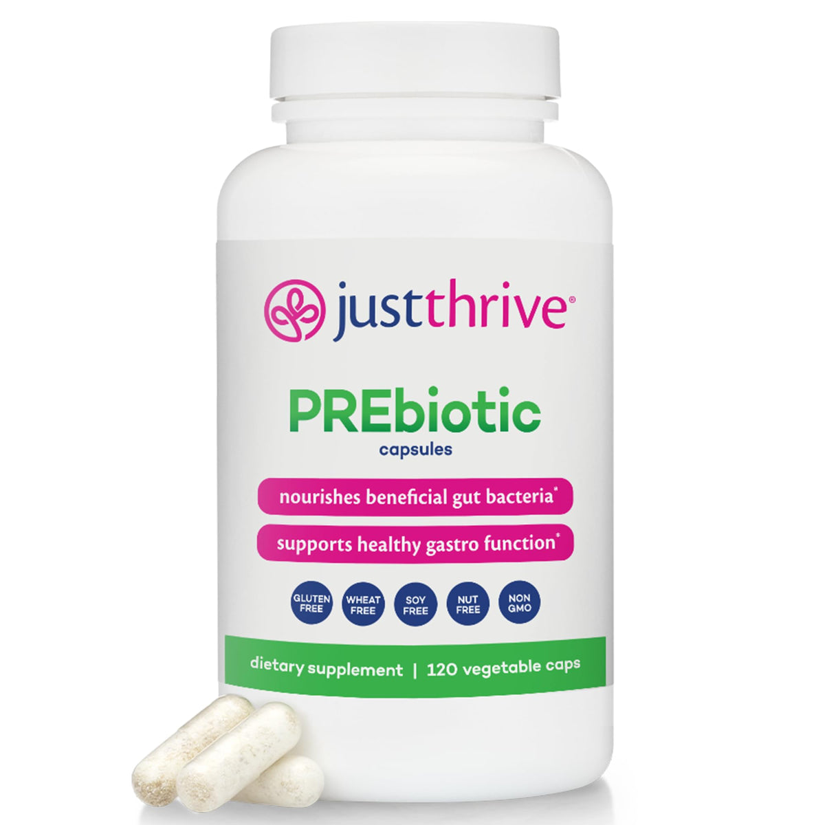 Just Thrive PREbiotic Capsules - Prebiotic Blend for Gut Health and Immune Support, 120 Caps Just ThriveBuy Supplements Australia