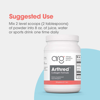 Allergy Research Group Collagen Powder for Men & Women - Collagen Peptides, Arthred Supplement, Bovine Sourced, Arthred Powder, Collagen Formula, Hydrolyzed Collagen - 31.7 Oz Allergy Research GroupBuy Supplements Australia