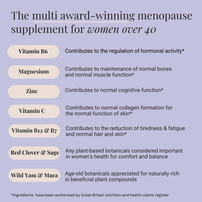 INNOPURE Perimenopause & Menopause Complex for Women (2 Month Supply) Red Clover, Wild Yam, Maca, Sage and Vitamins Including B6 for Hormone Regulation, Clean Label (Pure-Fill) 60 Capsules INNOPUREBuy Supplements Australia
