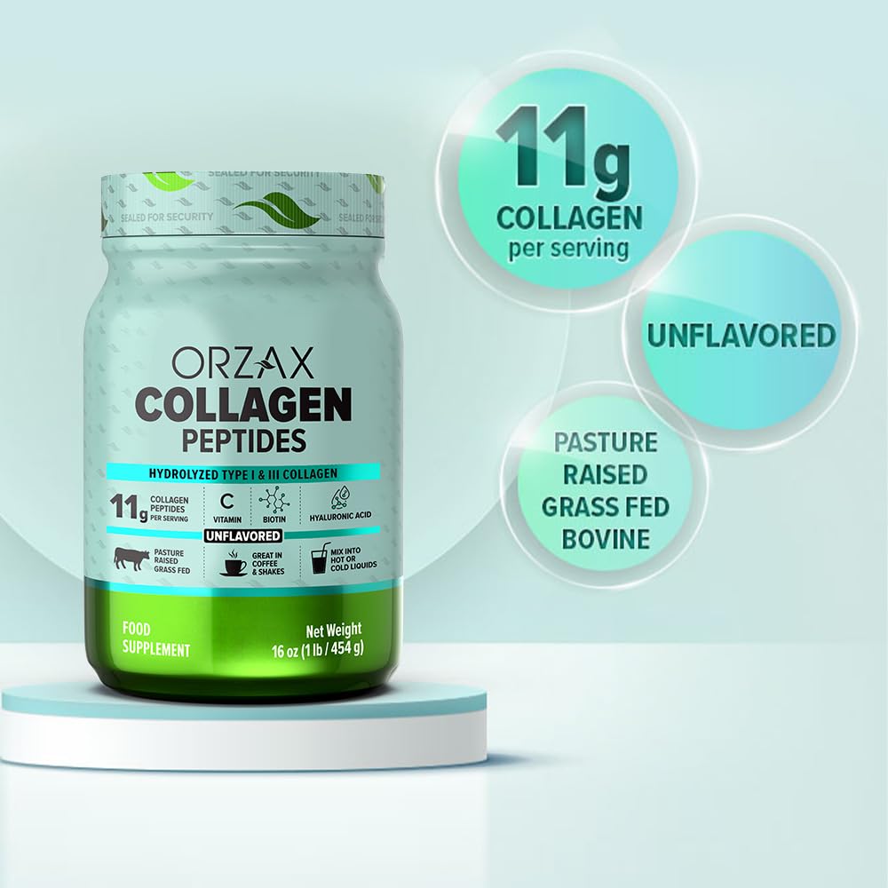 ORZAX Collagen Peptides Powder Unflavored - Hair, Skin and Nails Vitamins - Bone ORZAXBuy Supplements Australia