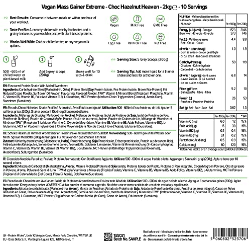 Protein Works - Vegan Mass Gainer Extreme | High Calorie Protein Powder | Weight Gainer Protein WorksBuy Supplements Australia