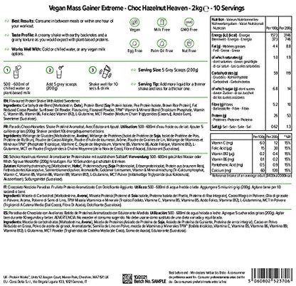 Protein Works - Vegan Mass Gainer Extreme | High Calorie Protein Powder | Weight Gainer Protein WorksBuy Supplements Australia
