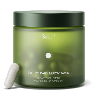 Seed DM-02 Daily Multivitamin - 100% DV Essential Vitamins and Minerals for Women & Men - Helps Fill Daily Nutrient Gaps - Immune, Bone, Hair, Skin & Nails Health - Vegan - 30 Capsules (30-Day Supply) Seed buy supplements Au