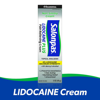 Salonpas Lidocaine Plus Pain Relieving Cream, 3 Ounce Tube SalonpasBuy Supplements Australia