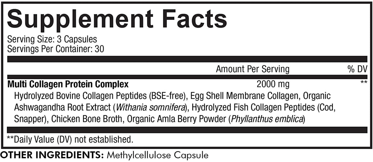 Codeage Multi Collagen Protein Capsules, Type I, II, III, V, X, Grass Fed & Hydrolyzed Collagen Pills Supplement CodeageBuy Supplements Australia