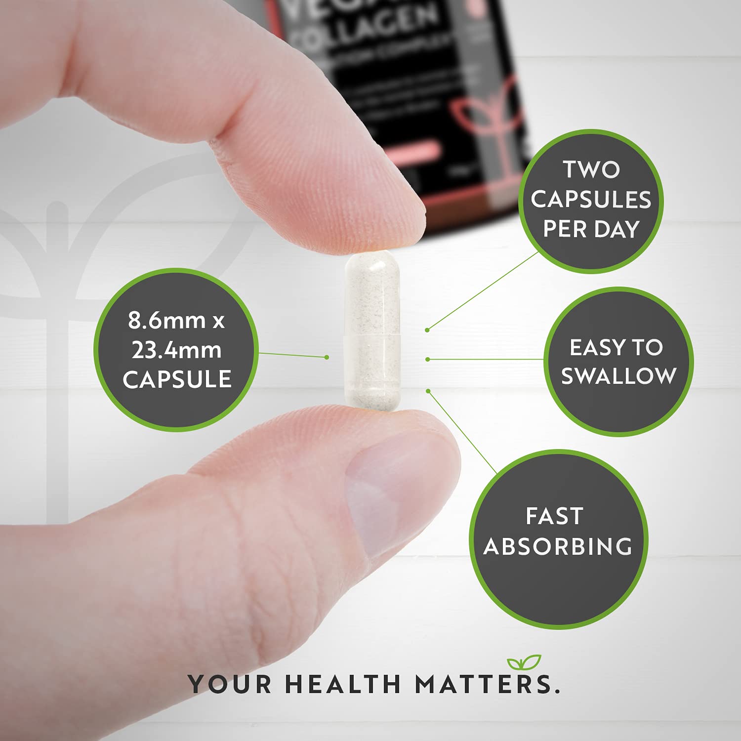 Vegan Collagen 1000mg Advanced Superfood Blend - 180 Capsules (3 Month Supply) NutravitaBuy Supplements Australia