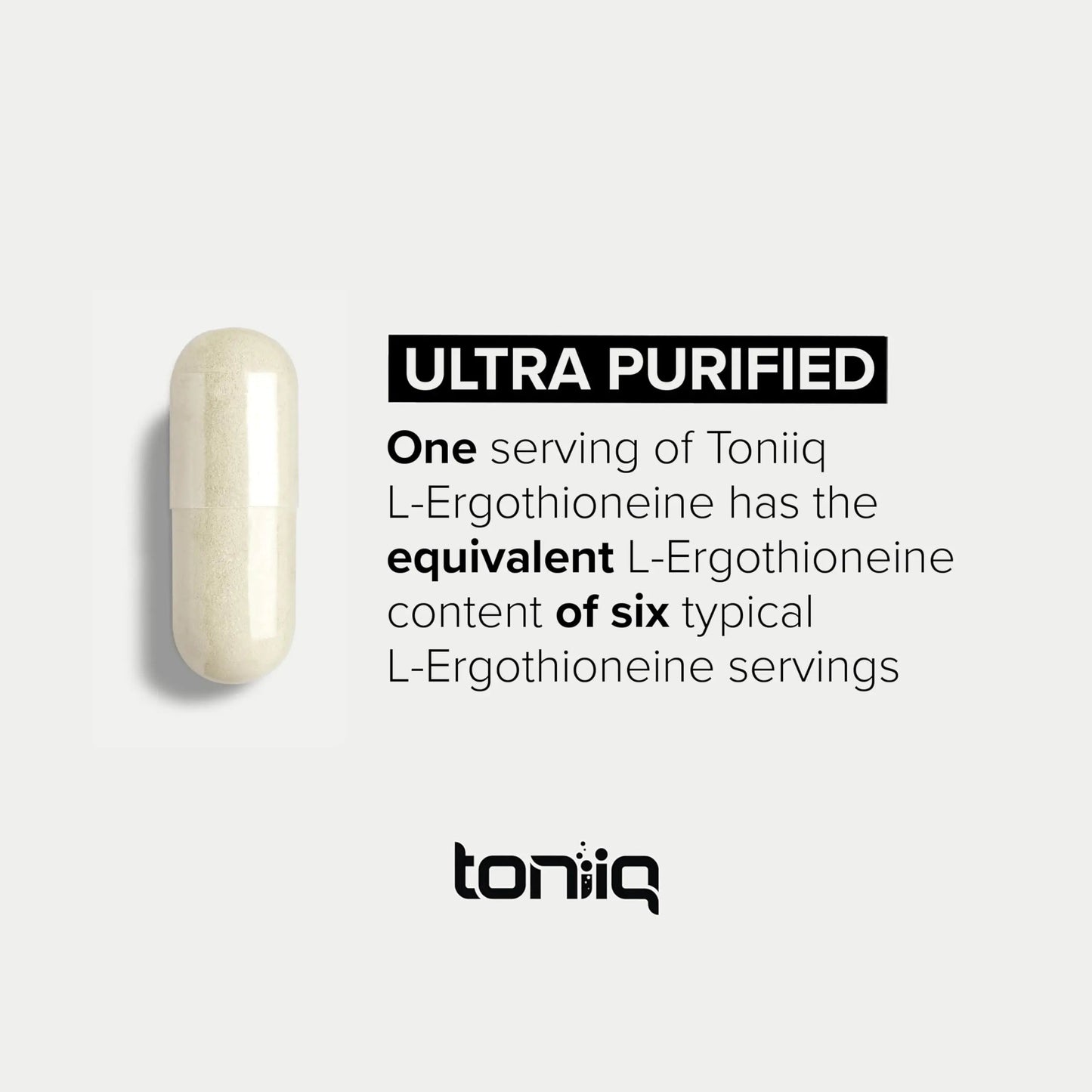 Ergothioneine with Clinically Studied MitoPrime® - High Potency 30mg with 98% Purity - Fermentation-Based L Ergothioneine Supplement - Longevity and Immune Support - Third-Party Tested, 90 Capsules Toniiq buy supplements Au